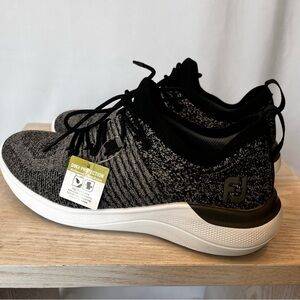 New with Tags!!! FootJoy Flex XP Men’s Black Mesh Waterproof Golf Shoe-Size-8.5